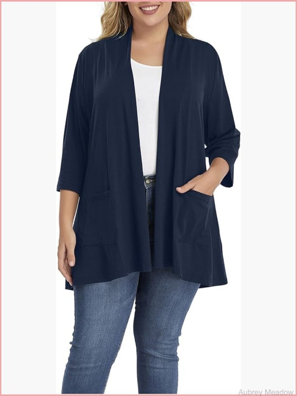 Long Plus Size Cardigan Open Front Lightweight Shawl Drape